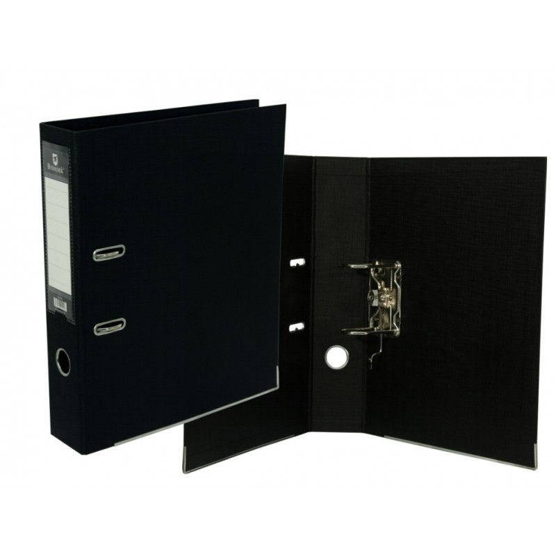 Bismark AZ Classeur PVC A4 Dos 75 - Grande Résistance - Porte-cartes sur le dos - Cartons métalliques sur le bord inférieur