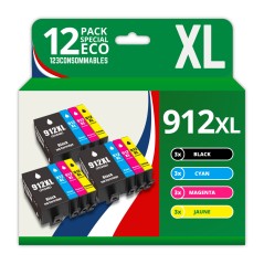 ✅ Pack 12 cartouches compatibles avec HP 912 XL couleur pack en stock