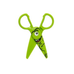 Dahle 54678 Kids Ciseaux Enfant 12 cm pour les Petits - Lames en Plastique - Bouts Arrondis - Modèle Dino - Coloris Vert