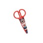 Dahle 54677 Kids Ciseaux Enfant 12 cm pour les Petits - Lames en Plastique - Bouts Arrondis - Modèle Fusée - Couleur Rouge