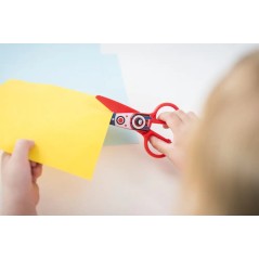 ✅ Dahle 54677 Kids Ciseaux Enfant 12 cm pour les Petits - Lames en Plastique - Bouts Arrondis - Modèle Fusée - en stock