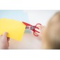 Dahle 54677 Kids Ciseaux Enfant 12 cm pour les Petits - Lames en Plastique - Bouts Arrondis - Modèle Fusée - Couleur Rouge