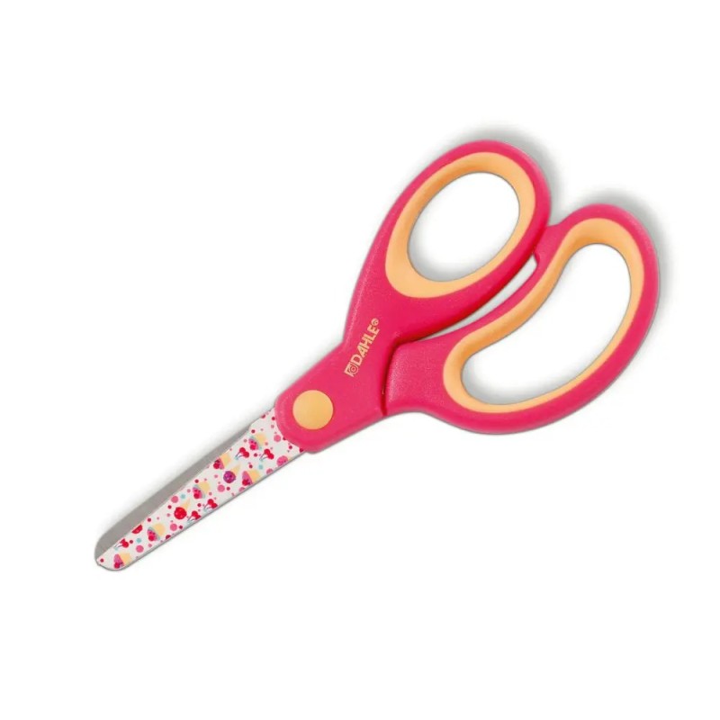 Dahle 54663 Kids Ciseaux Enfant 13 cm - Bouts Arrondis - Acier Inoxydable - Poignées Ergonomiques Recouvertes de Caoutchouc