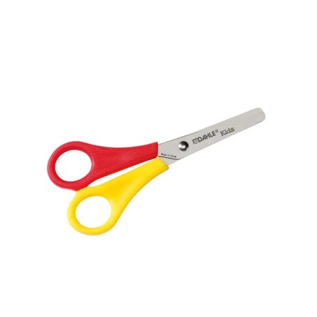 ✅ Dahle 54626 Kids Ciseaux pour enfants gauchers 13 cm - Bouts arrondis - Acier inoxydable - Coloris rouge/jaune en stock