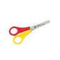 Dahle 54626 Kids Ciseaux pour enfants gauchers 13 cm - Bouts arrondis - Acier inoxydable - Coloris rouge/jaune
