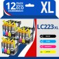Pack compatible BROTHER LC-223, 12 cartouches Pack compatible BROTHER LC-223, 12 cartouches