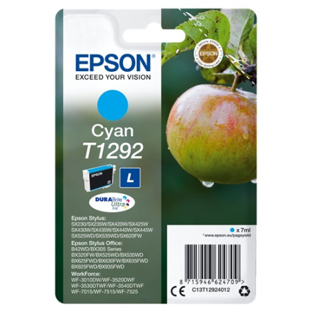 Epson cartouche encre T1292 cyan pour 470 pages de qualité