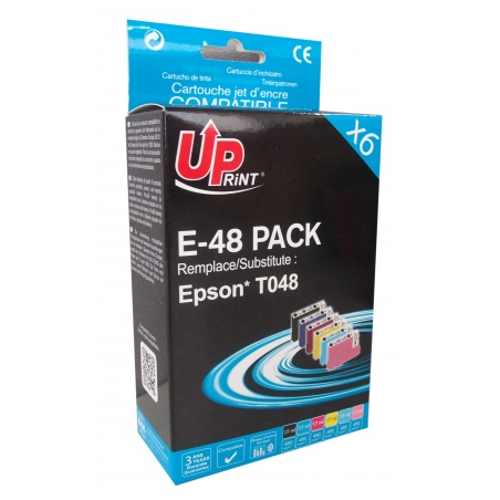 Pack UPrint compatible EPSON T0487 6 cartouches couleurs premium