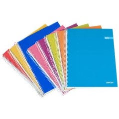 ✅ LOT de 8 Ancor Classic Stripes Carnet à Spirale Carré Folio Format 4x4mm - 80 Feuilles 90gr - Couverture Car en stock