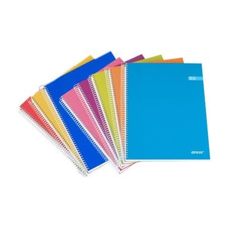 ✅ LOT de 8 Ancor Classic Stripes Carnet à Spirale Carré Folio Format 4x4mm - 80 Feuilles 90gr - Couverture Car en stock
