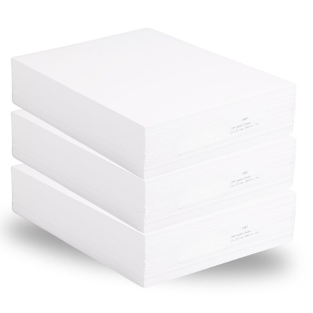 ✅ Lot de 3 ramettes - 1 500 feuilles de papier pour imprimante et photocopieur, format A4, 80 g/m², blanc, cert en stock