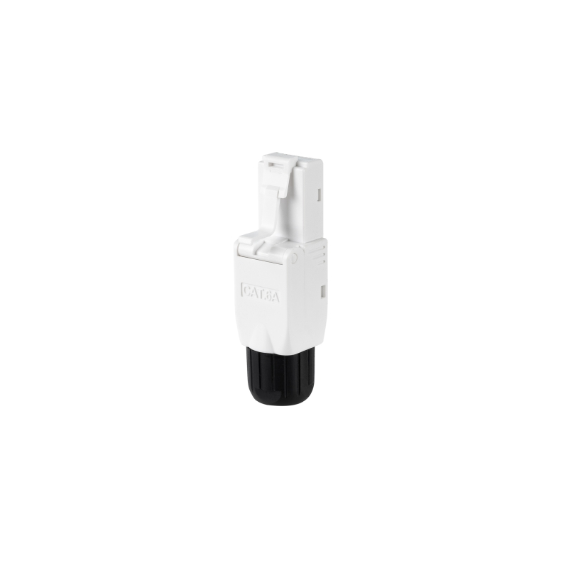 Connecteurs Nanocable RJ45 8 fils Cat. 6A, lot de 10 – Sertissage automatique sans outil – Blanc