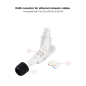 Connecteurs Nanocable RJ45 8 fils Cat. 6A, lot de 10 – Sertissage automatique sans outil – Blanc