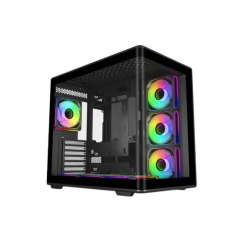 Boîtier moyen tour Cooler Master Elite 600 ATX/MicroATX/Mini-ITX - 4 ventilateurs RGB 120 mm - Vue panoramique - Double caméra