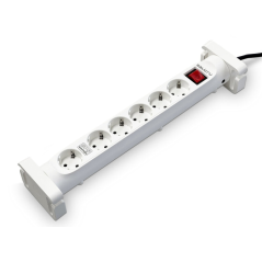 Multiprise Salicru SPS SAFE 6S, protections électriques actives de dernière génération - 6 prises Schuko - Blanche