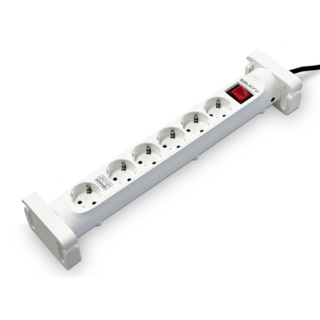 Multiprise Salicru SPS SAFE 6S, protections électriques actives de dernière génération - 6 prises Schuko - Blanche