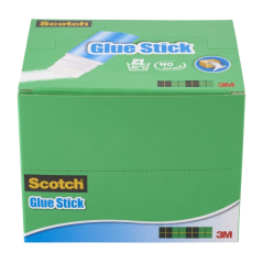 LOT de 20 Présentoir Scotch de 20 bâtons de colle solide de 21 g - Couleur transparente