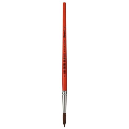 ✅ Pinceau Pelikan Série 23 N°6 - Pointe Ronde en Poils de Poney Naturels - Manche en Bois Verni - Virole en Al en stock