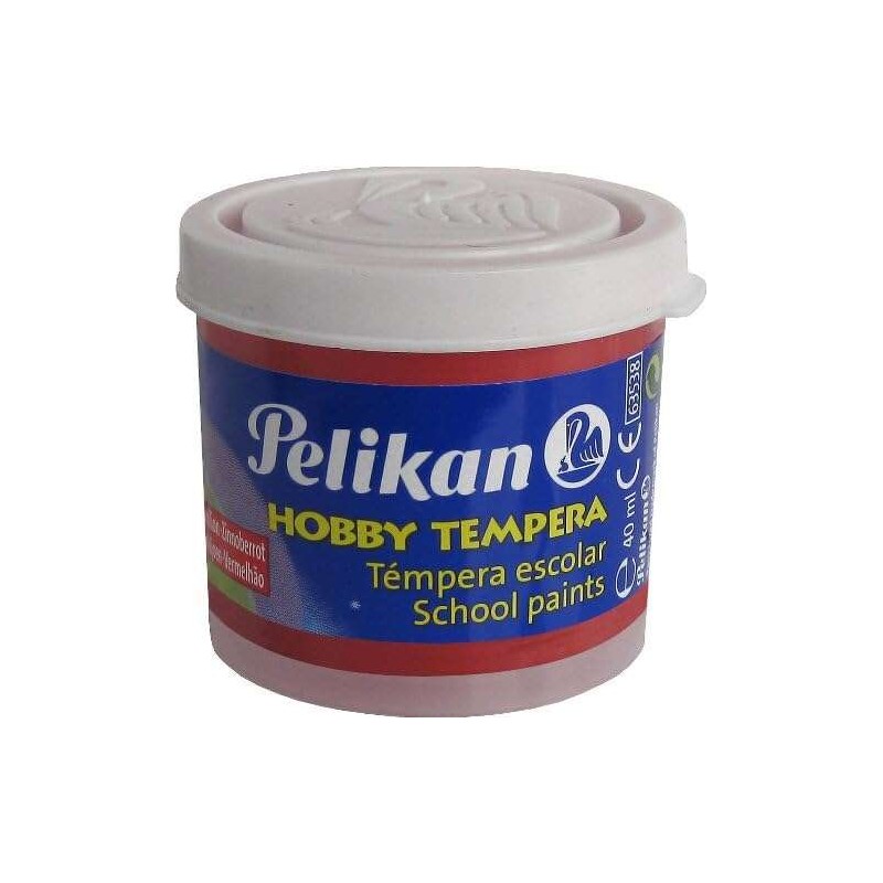 Pelikan School Tempera Bouteille 40 ml - Facile à utiliser - Idéal pour les activités scolaires - Couleur Vermillon