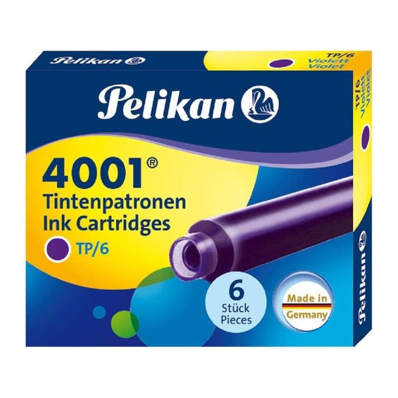 Cartouches d’encre violet Pelikan 4001 TP/6 x6