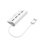 Hub USB 2.0 Hama Essential - Câble USB-A intégré de 15 cm - 4 ports USB-A femelles - Blanc