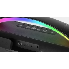 Enceinte Bluetooth Mars Gaming MS-PULSE 50W - Lumières RGB - Batterie 5000 mAh - Microphone intégré - Noire