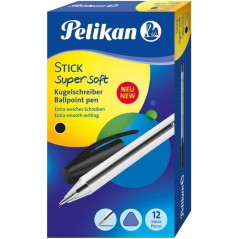 Stylo Pelikan Super Soft Stick noir 1 mm lot de 50