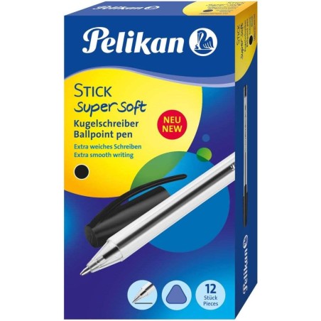 Stylo Pelikan Super Soft Stick noir 1 mm lot de 50