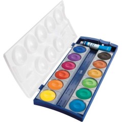 ✅ Pelikan Aquarelles Opaques 735/K12 Boîte 12 Puits + 1 Tube Blanc - Couleurs Intenses et Faciles à Diluer - R en stock