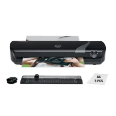 Coffret plastifieuse GBC Inspire+ A4 + massicot d'angle + massicot + lot de 5 pochettes de plastification A4 - Jusqu'au format