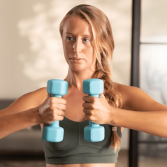 Ensemble d'haltères Cecotec DrumFit 123 en néoprène - Haltères de 1, 2 et 3 kg - Support inclus - Antidérapant - Hexagonal