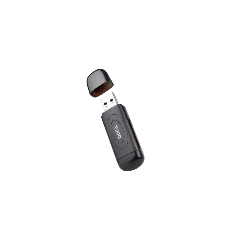 Lecteur de cartes Tooq USB-A 3.0 - Compatible SD, Micro SD et TF - Noir