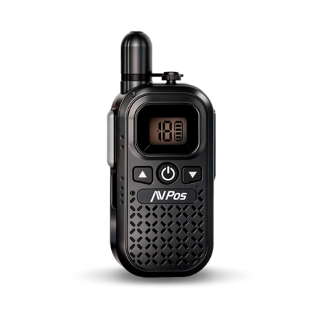 Talkie-walkie AVPos AVP-COMM-X25 - 16 canaux - 446 MHz - USB-C - Autonomie jusqu'à 18 h - Noir