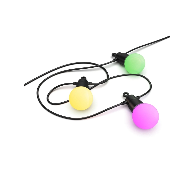 Guirlande lumineuse LED RGB Hama Smart pour extérieur - Longueur : 8 m - Indice de protection IP44 - Wi-Fi - Flexible - Câble