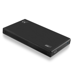 Boîtier externe Ewent pour disque dur/SSD SATA 2,5" - USB 3.2 Gen1 - Aluminium - Câble 60 cm - Voyant LED - Noir