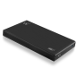 Boîtier externe Ewent pour disque dur/SSD SATA 2,5" - USB 3.2 Gen1 - Aluminium - Câble 60 cm - Voyant LED - Noir