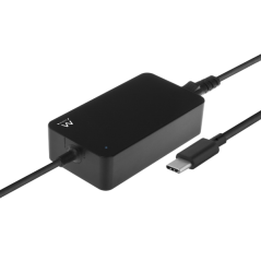 Chargeur universel pour ordinateur portable Ewent 45 W avec USB-C - Power Delivery - Longueur totale du câble : 2,75 m - Noir