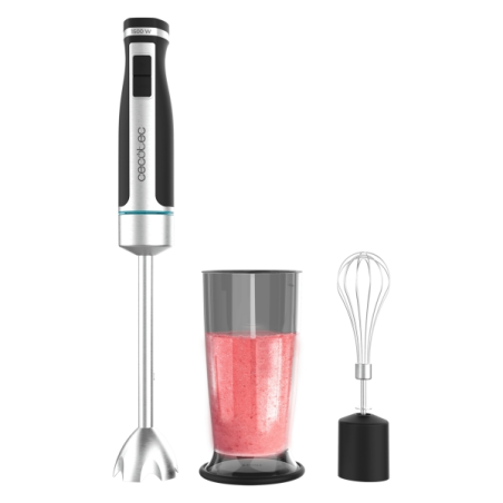 Mixeur plongeant Cecotec PowerGear 1500 XL Cream - 1500 W - Lames en titane - 21 vitesses - Système anti-éclaboussures