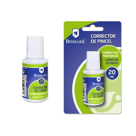 Correcteur liquide Bismark 20 ml - Séchage rapide - Applicateur pinceau