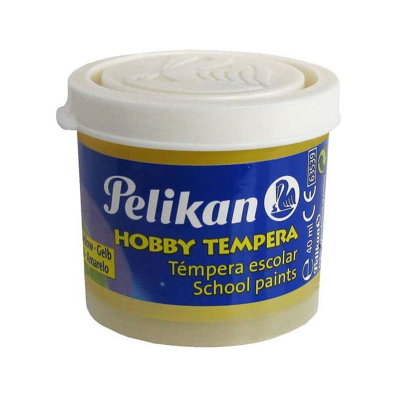 Pelikan School Tempera Flacon 40 ml – Facile à laver – Idéal pour les activités scolaires – Couleur jaune