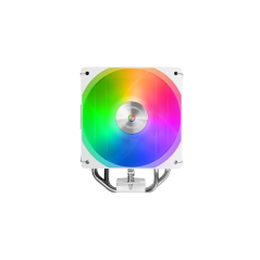 Refroidisseur de processeur Mars Gaming MCPU-X4ARGB (220 W) - Ventilateur PWM 120 mm - Éclairage ARGB - 4 caloducs HCT - Blanc