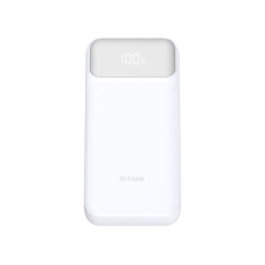 Batterie externe D-Link DPP-201 20 000 mAh - 65 W PD 3.0 - QC 3.0 - Blanche
