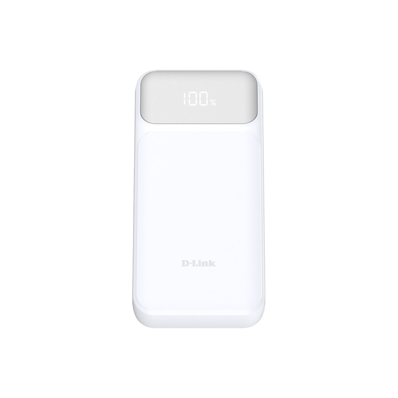 Batterie externe D-Link DPP-201 20 000 mAh - 65 W PD 3.0 - QC 3.0 - Blanche