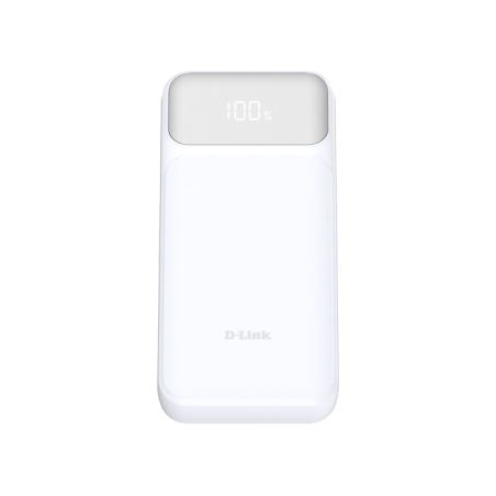 Batterie externe D-Link DPP-201 20 000 mAh - 65 W PD 3.0 - QC 3.0 - Blanche