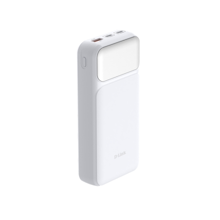 Batterie externe D-Link DPP-201 20 000 mAh - 65 W PD 3.0 - QC 3.0 - Blanche