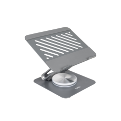 Support pour ordinateur portable Tooq jusqu'à 13" - Rotation à 360° - Pliable et portable - Gris