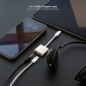 Convertisseur Nanocable USB-C vers audio 48 kHz - USB-C/M-1xJACK 3.5/H + USB-C/H PD 60 W - 11,5 cm - Blanc