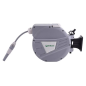 Tuyau Sungarden SG0164 10 mètres - Enrouleur automatique avec guide - Support mural - Pivotant à 180 degrés - Gris