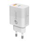 Chargeur universel Leotec 20 W - 1 USB-C PD + 1 USB-A - Blanc
