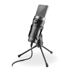 Microphone USB NGS MS120USB - Configuration réglable - Enregistrement cardioïde - Port de contrôle pour casque - Compatible